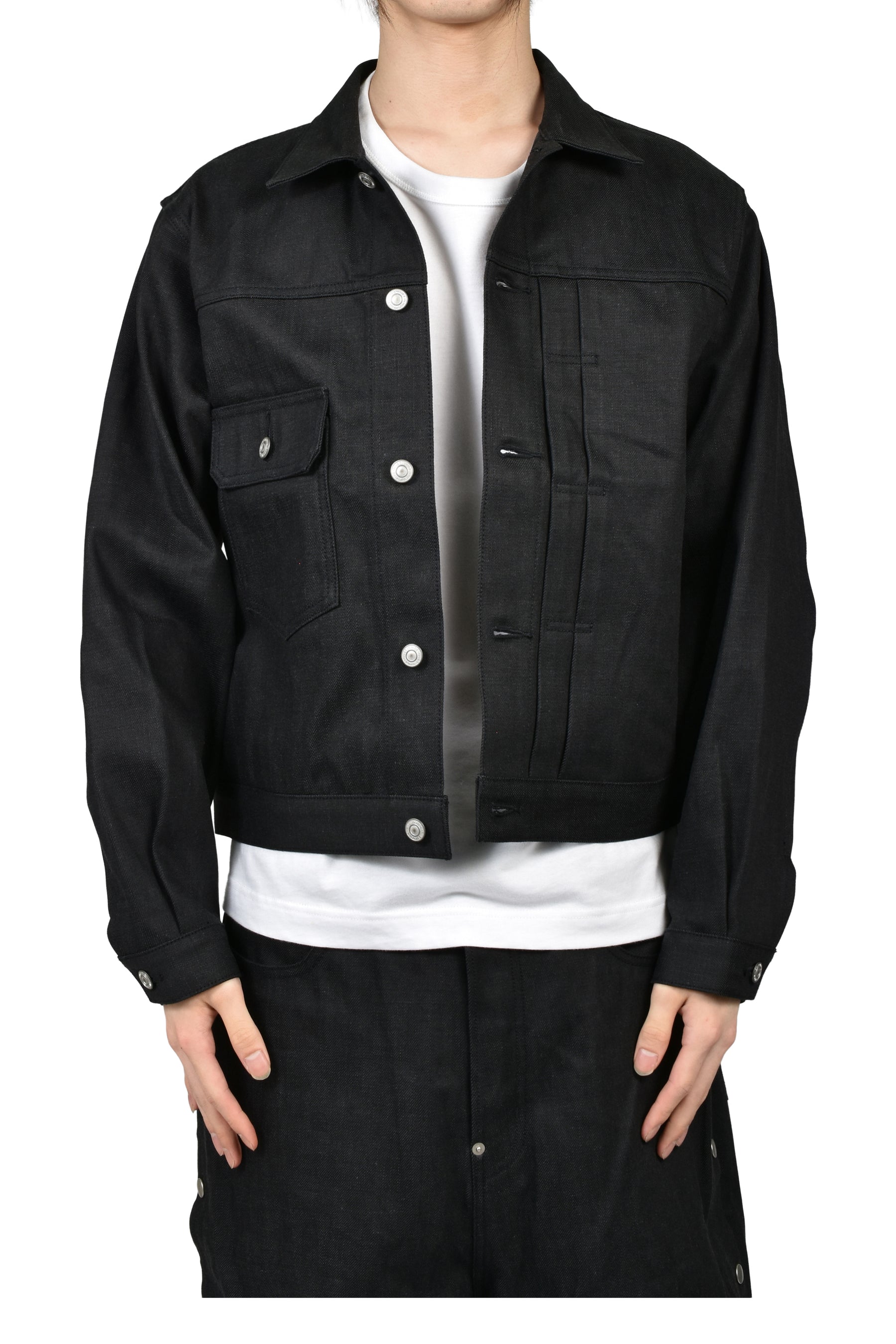 RH TYPE-1 TRUCKER JACKET / RAW BLK