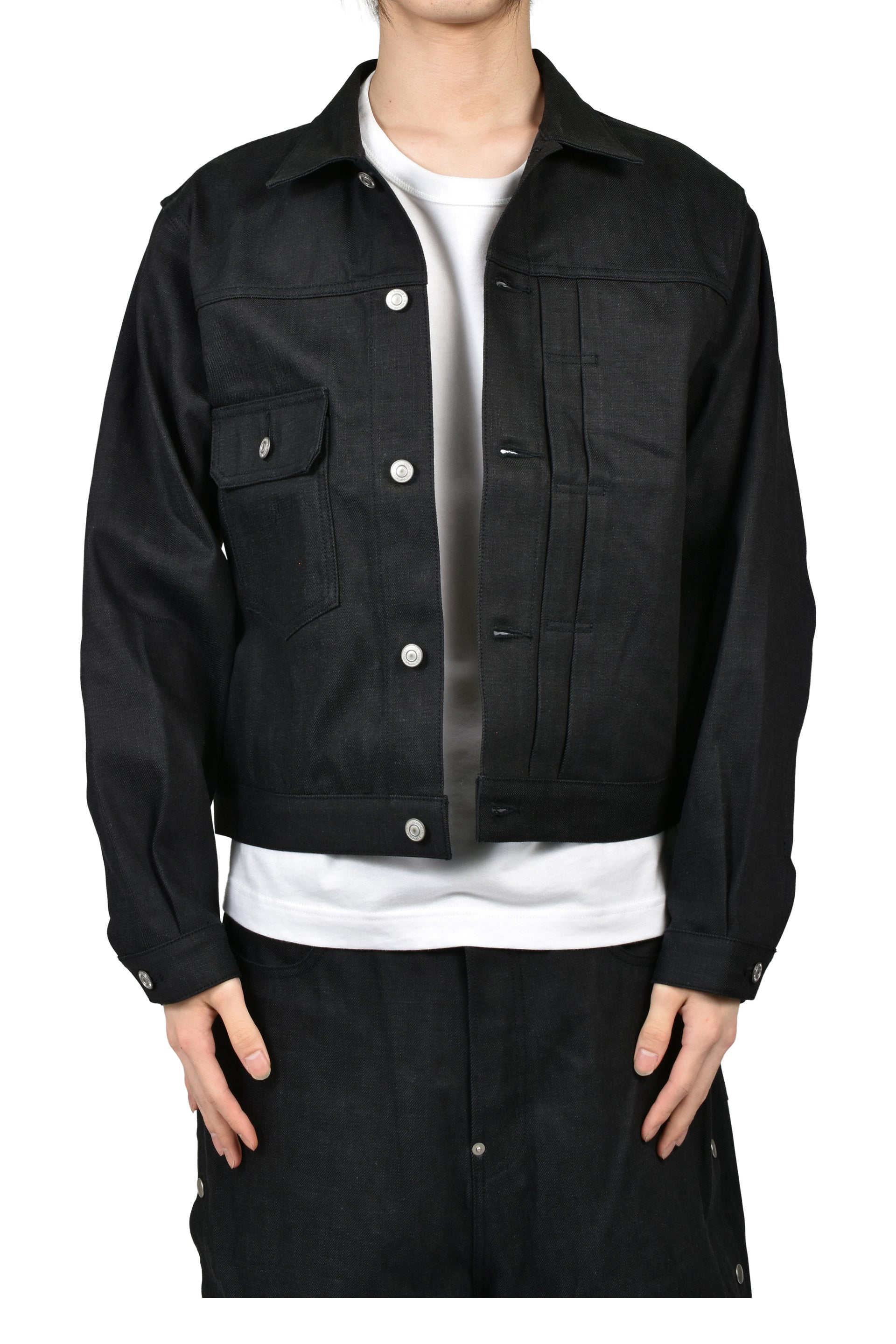 RH TYPE-1 TRUCKER JACKET / RAW BLK