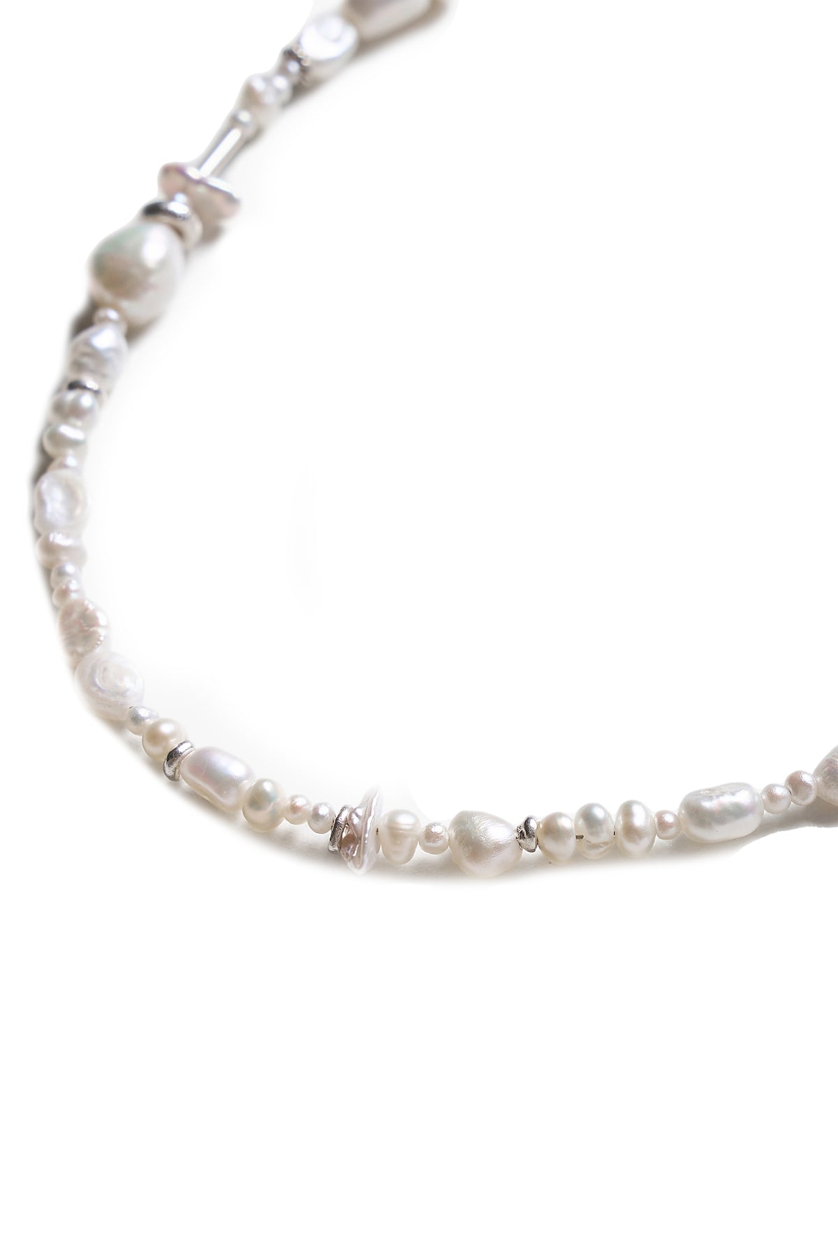 HYPNOTIZE MIX PEARL NECKLACE / SIL