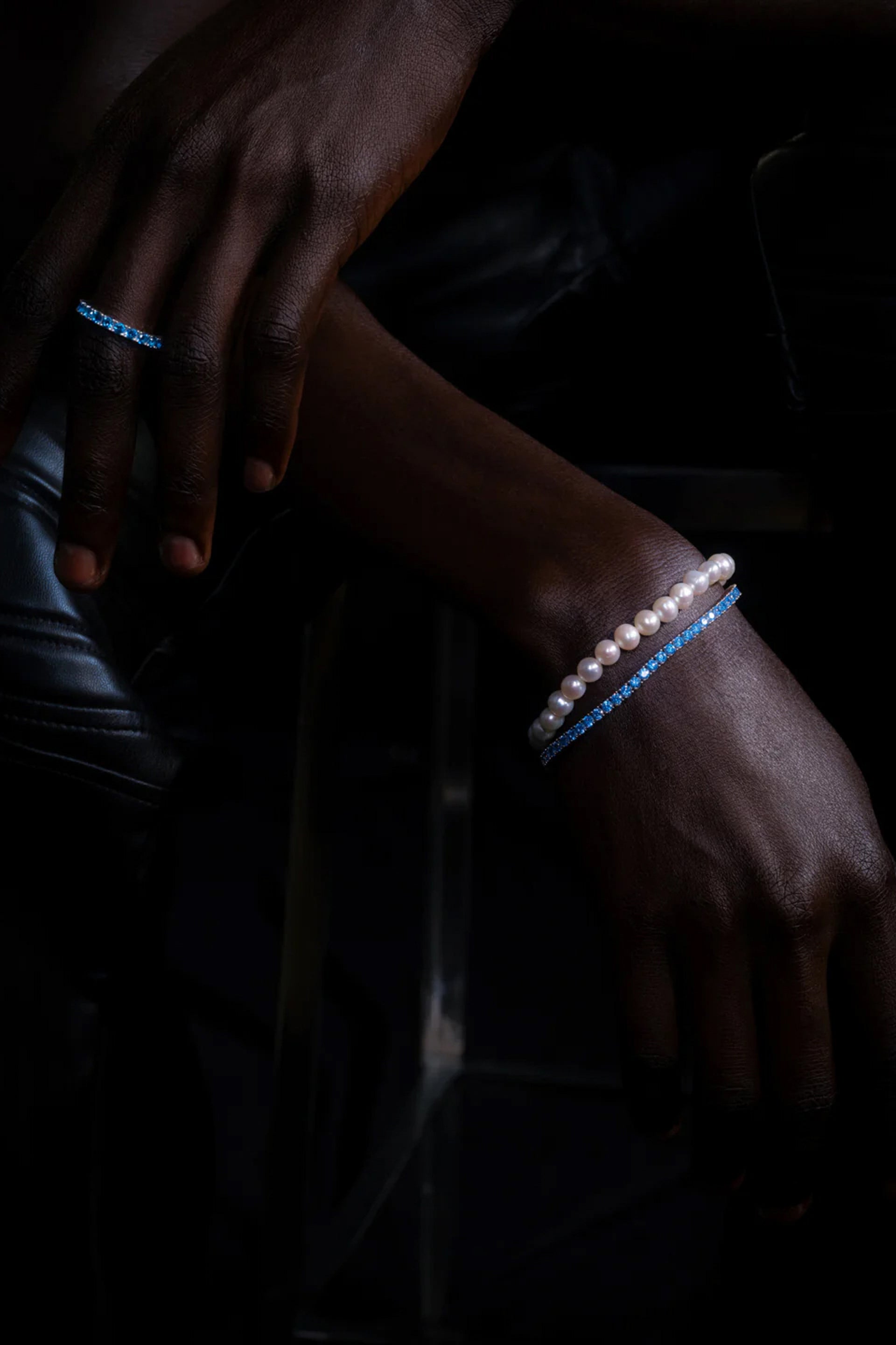 HATTON LABS CLASSIC TENNIS BRACELET / BLU