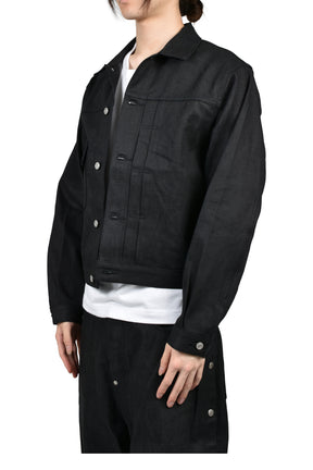 RH TYPE-1 TRUCKER JACKET / RAW BLK