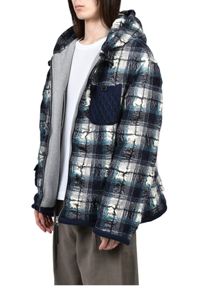 HOODED JACKET / NVY WHT