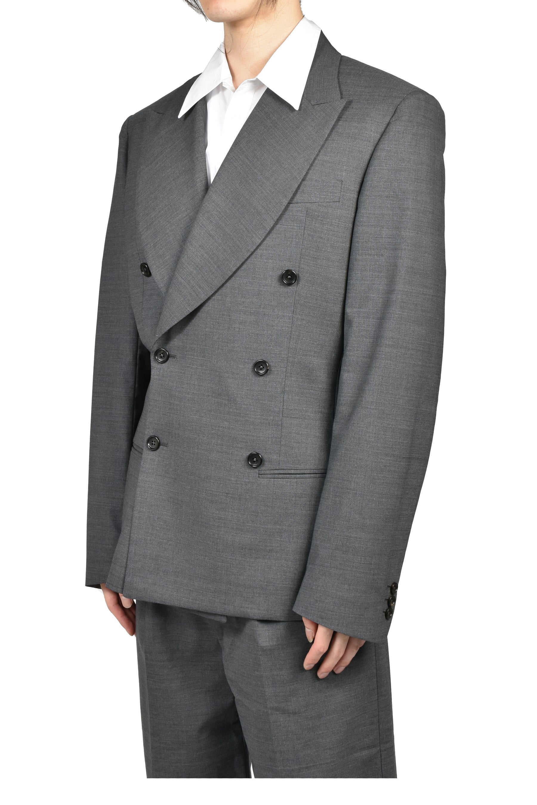DOUBLE-BREASTED BLAZER / GRY