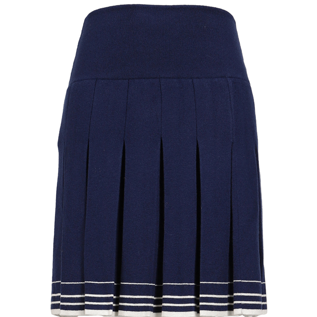 SHUSHU /TONG シュシュトング ダブルウエスト ペンシル スカート 紺 SHUSHU/TONG シュシュ トング FW26 PLEATED KNIT SKIRT / NVY - NUBIAN