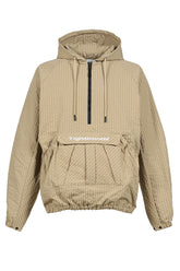 RIPPLE PLAID ANORAK / BEI