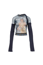 MESH HYBRID LONGSLEEVE / JULIEN CECCALDI PRINT