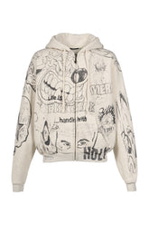 GRAFFITI ZIP-UP / GRY