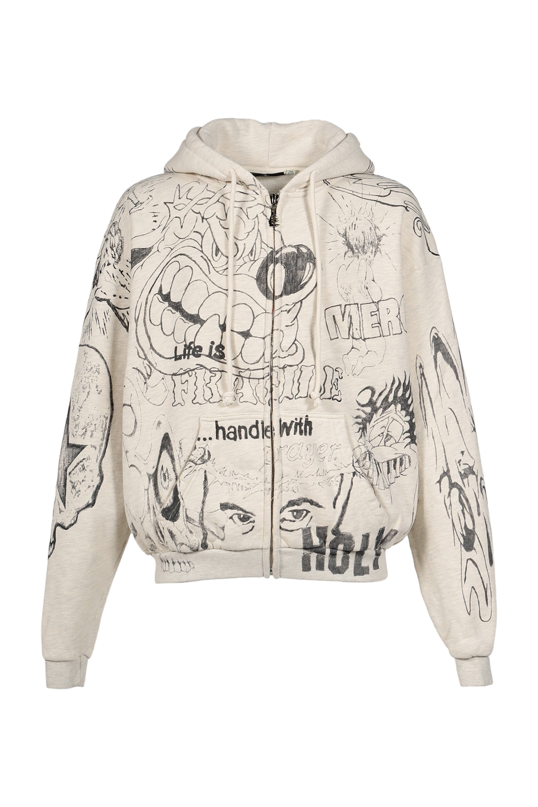 GRAFFITI ZIP-UP / GRY