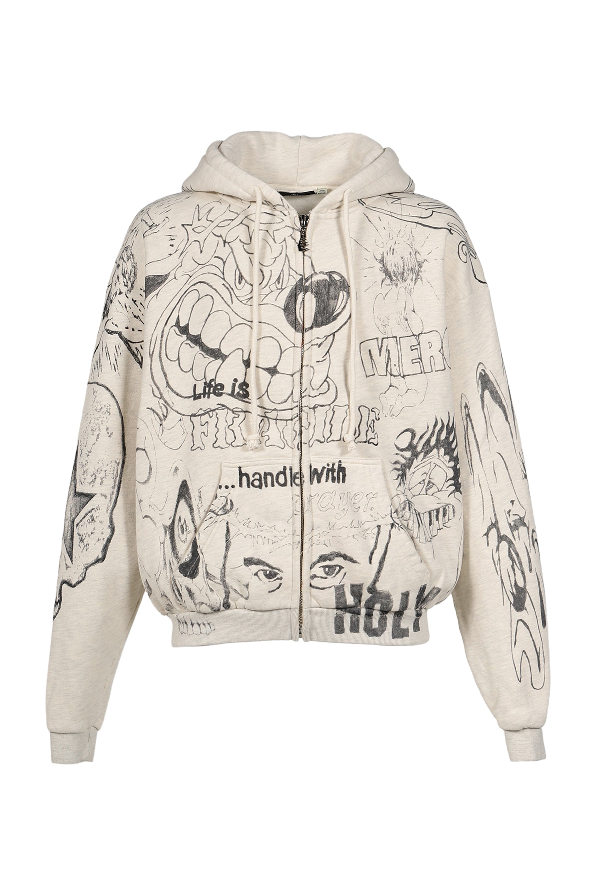 GRAFFITI ZIP-UP / GRY