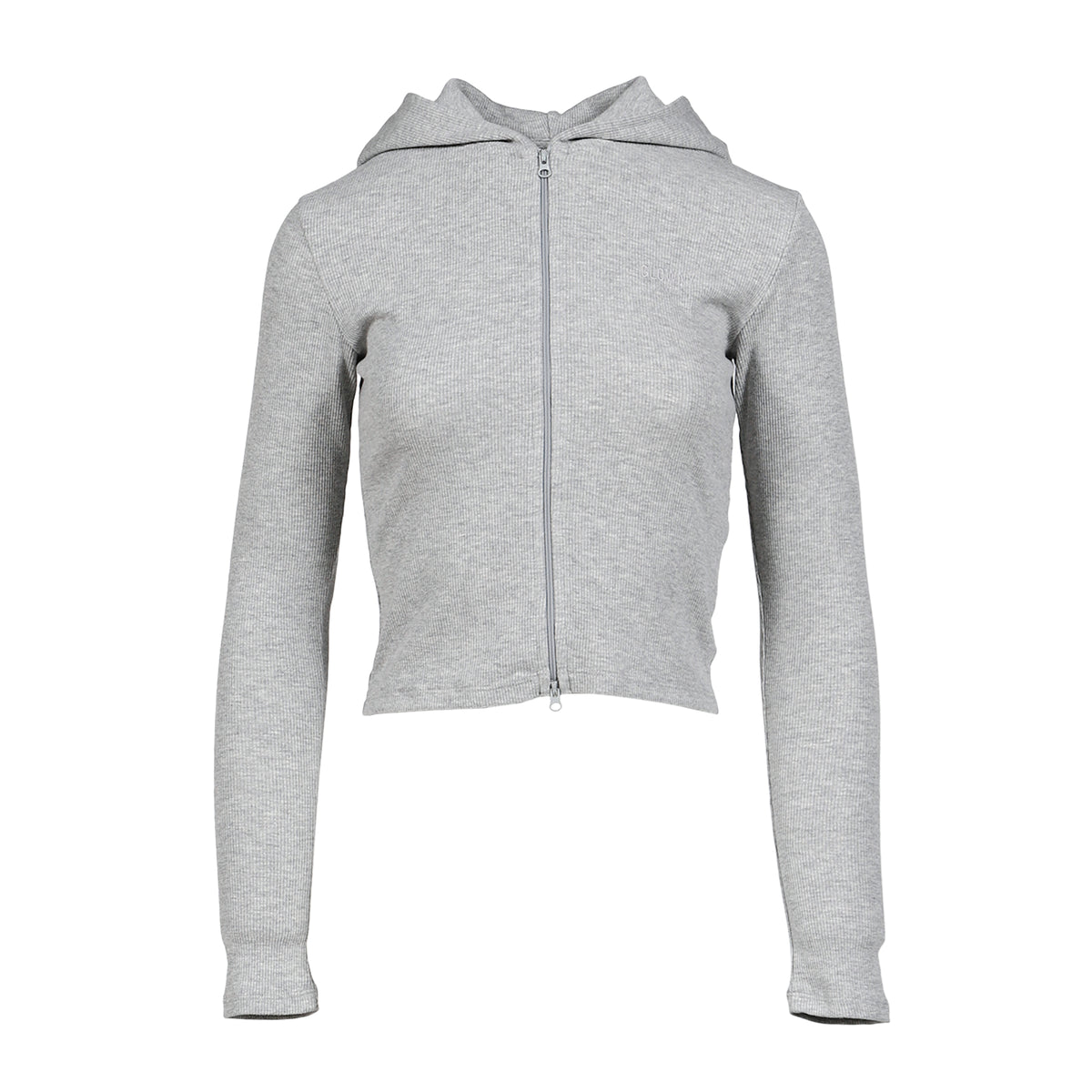 GLOWNY グロウニー SS26 G CLASSIC ESSENTIAL RIB ZIP-UP / GRY