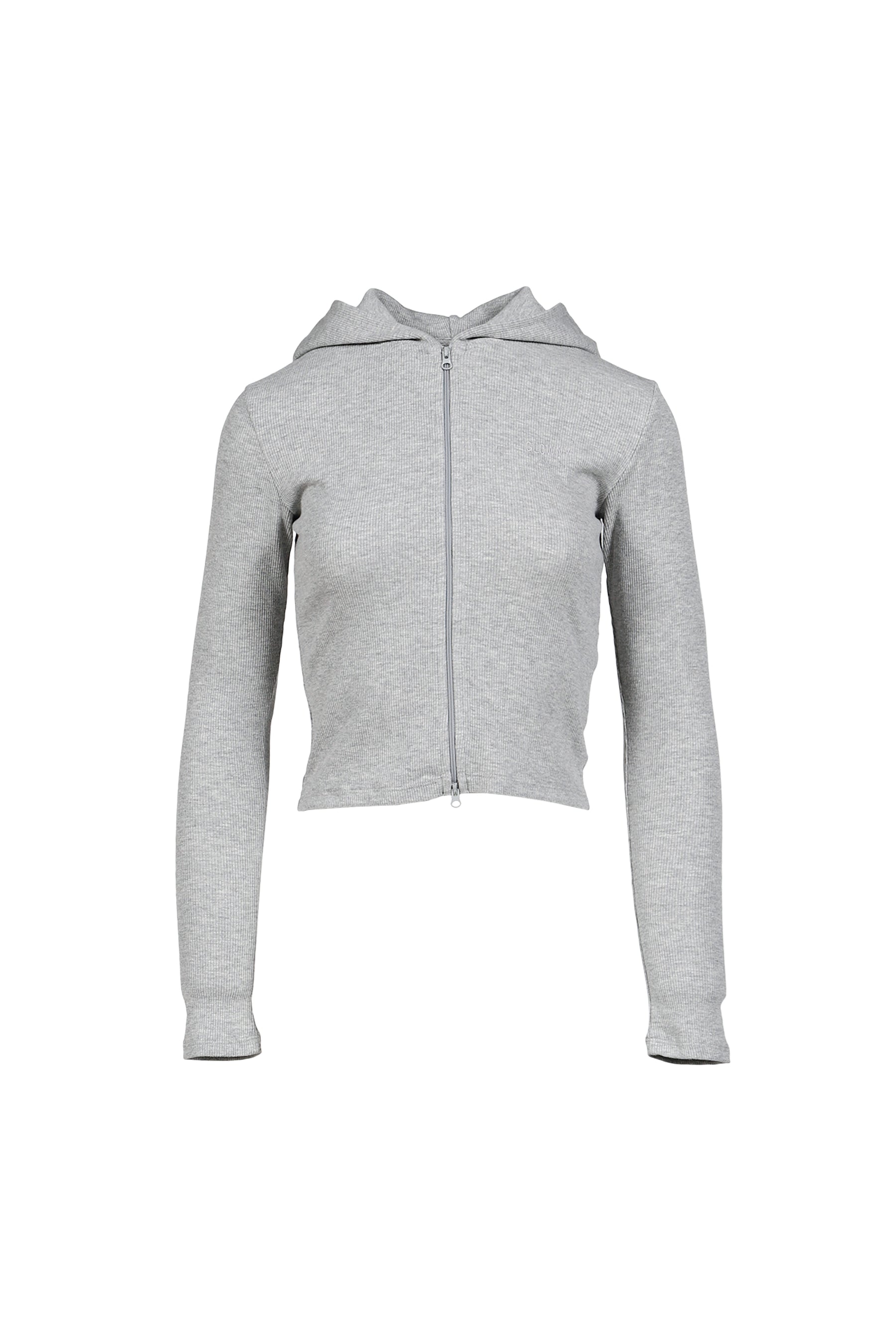G CLASSIC ESSENTIAL RIB ZIP-UP / GRY
