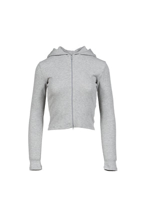 G CLASSIC ESSENTIAL RIB ZIP-UP / GRY