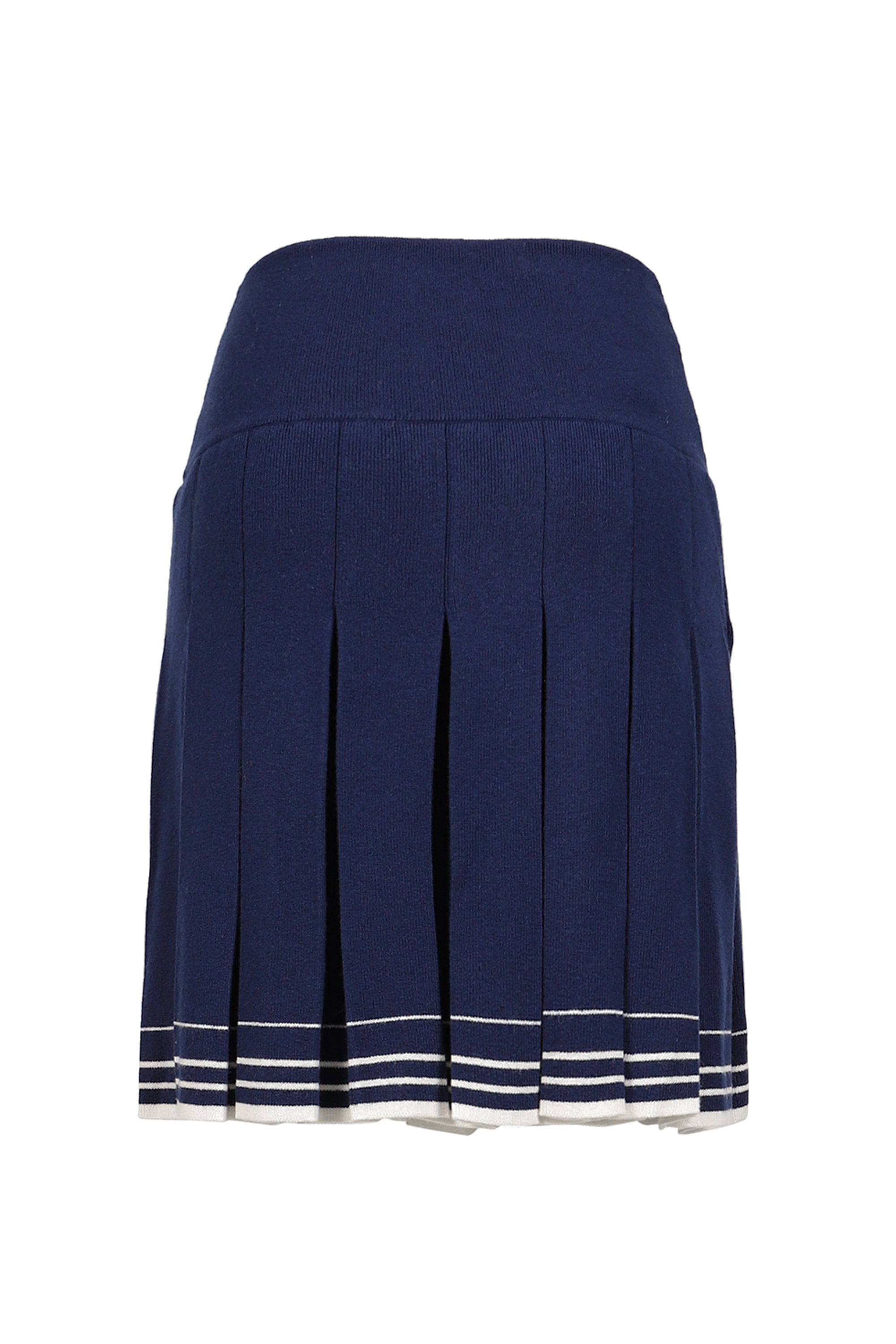 SHUSHU/TONG シュシュ トング FW26 PLEATED KNIT SKIRT / NVY - NUBIAN