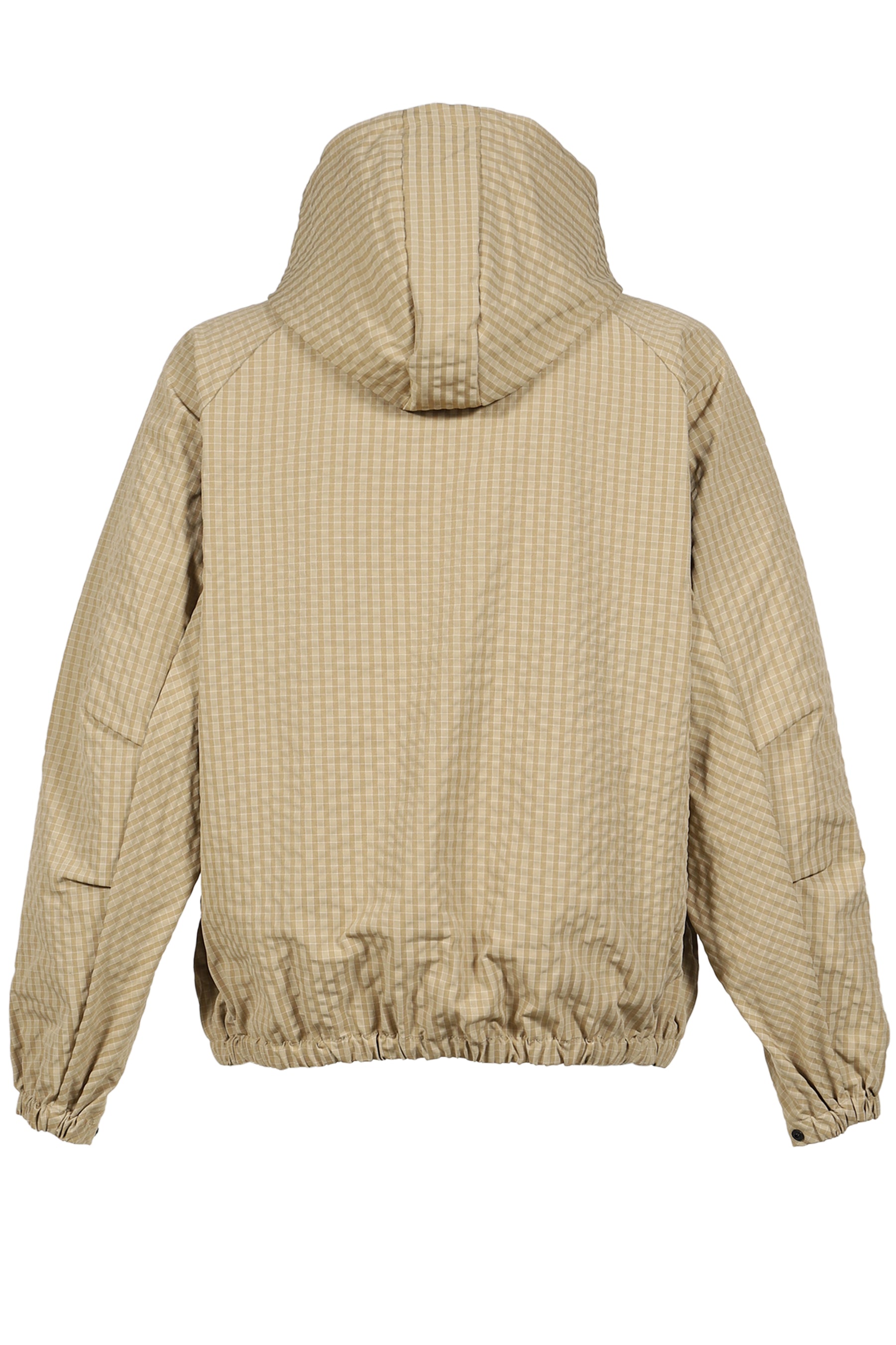 RIPPLE PLAID ANORAK / BEI