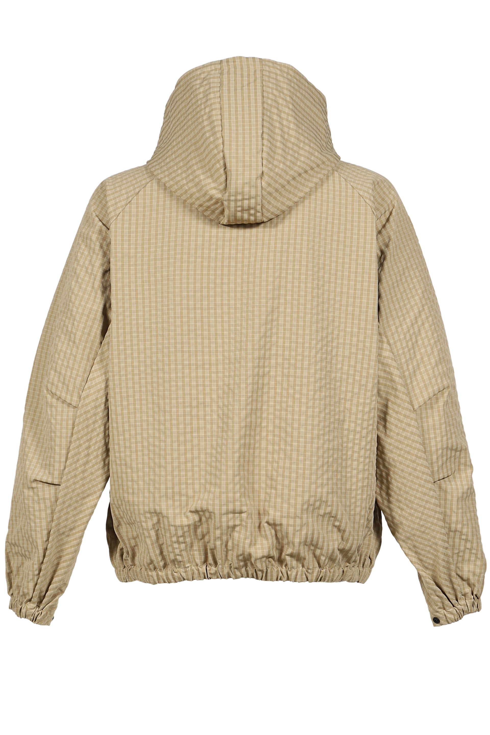 RIPPLE PLAID ANORAK / BEI