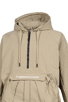 RIPPLE PLAID ANORAK / BEI