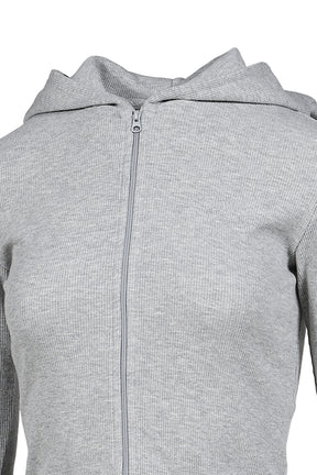 G CLASSIC ESSENTIAL RIB ZIP-UP / GRY