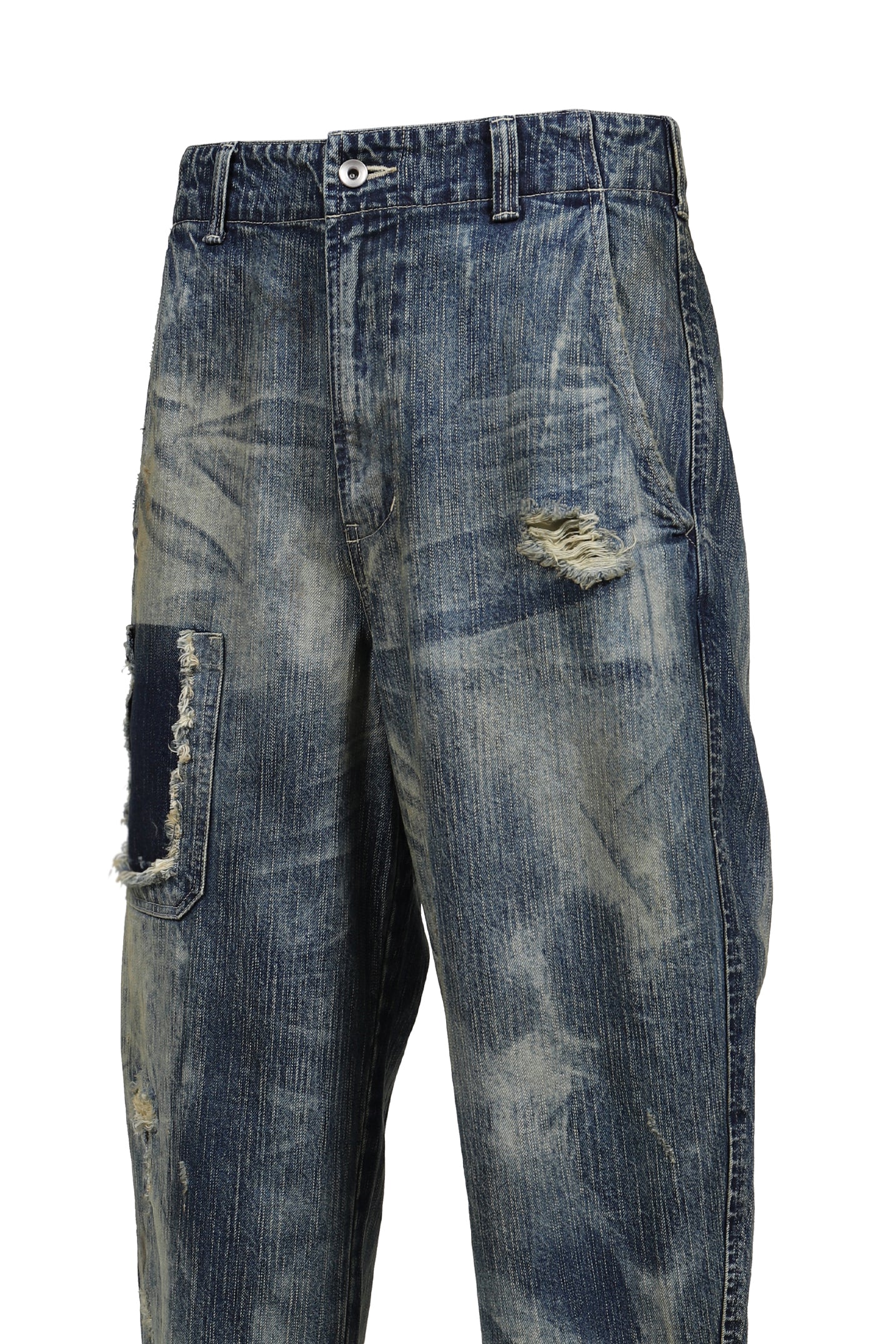 STEINBECK DENIM POCKET PANTS VINTAGE CUSTOM / BLU