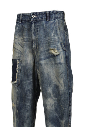 STEINBECK DENIM POCKET PANTS VINTAGE CUSTOM / BLU