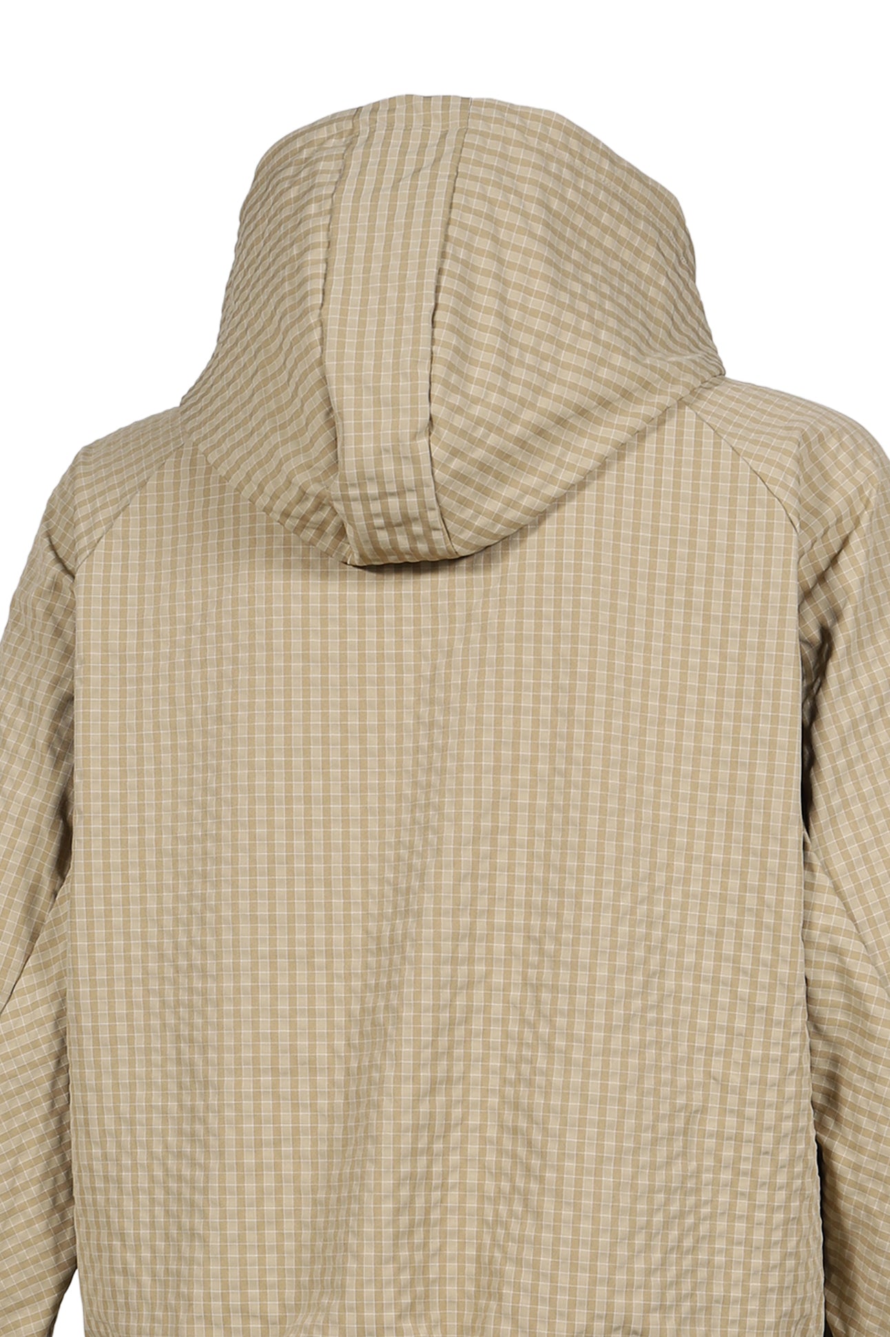 RIPPLE PLAID ANORAK / BEI