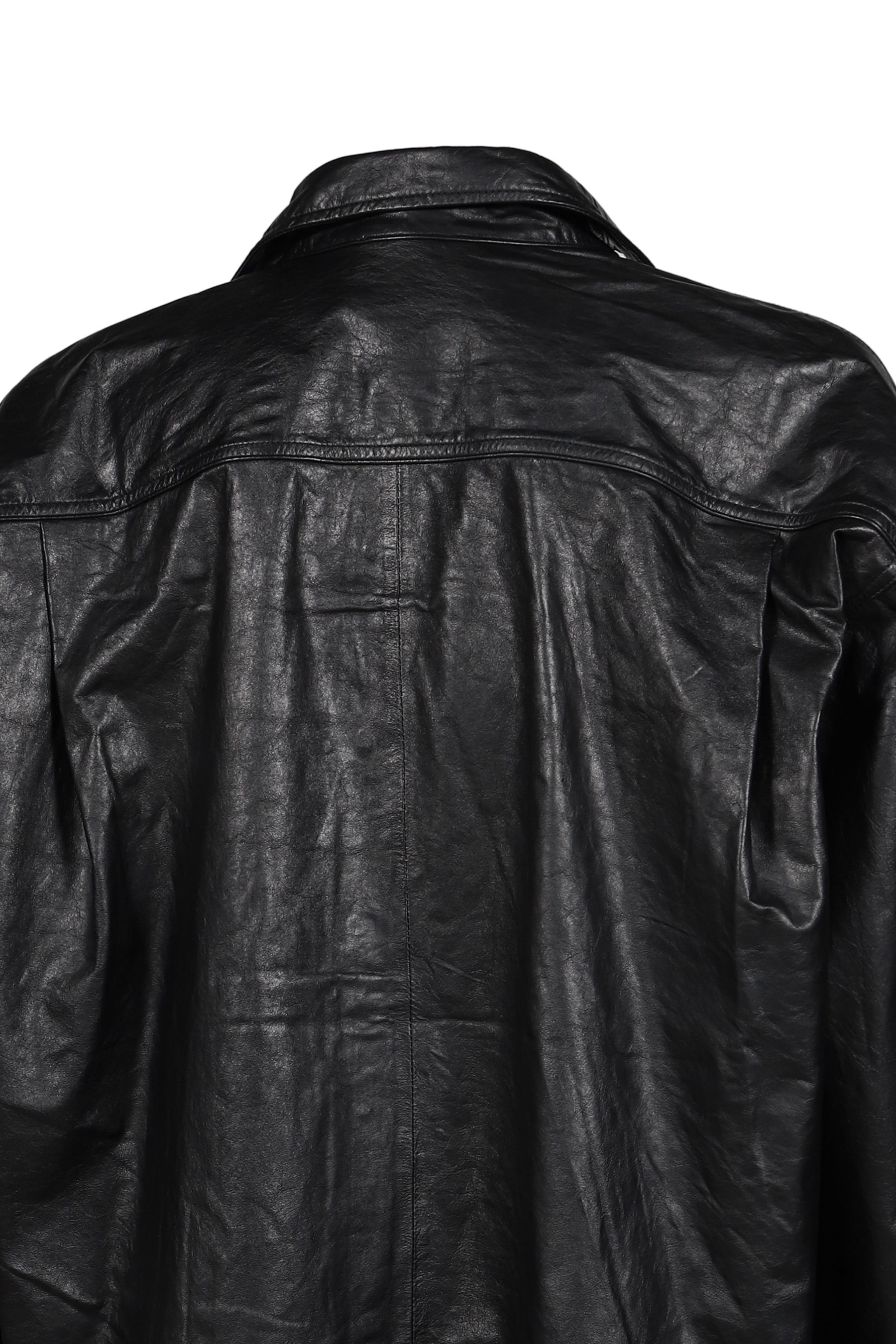 BIG LEATHER SHIRT / BLK