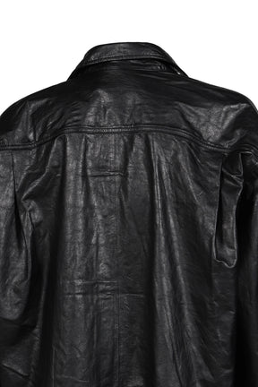 BIG LEATHER SHIRT / BLK