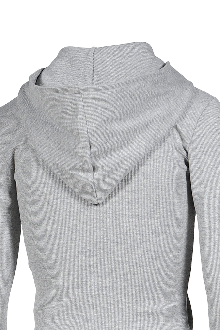 G CLASSIC ESSENTIAL RIB ZIP-UP / GRY