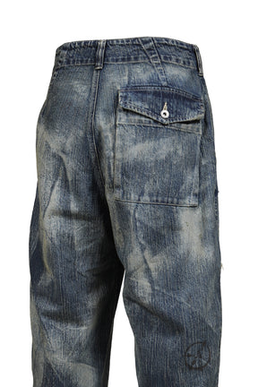 STEINBECK DENIM POCKET PANTS VINTAGE CUSTOM / BLU
