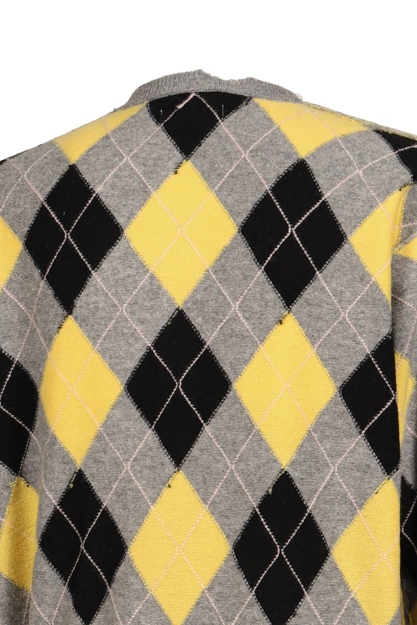 DIAMOND SCRAPED CARDIGAN / LEMON