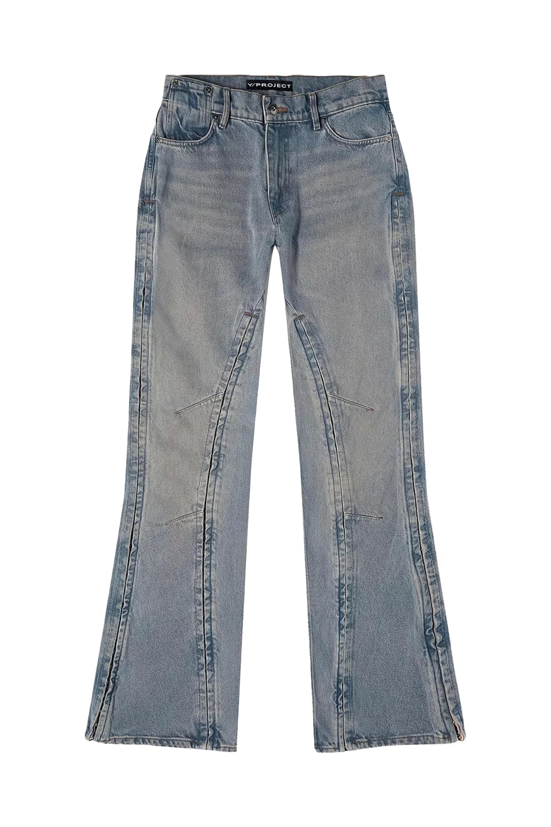 Y/PROJECT ワイプロジェクト SS24 HOOK AND EYE SLIM JEANS / PNK - NUBIAN