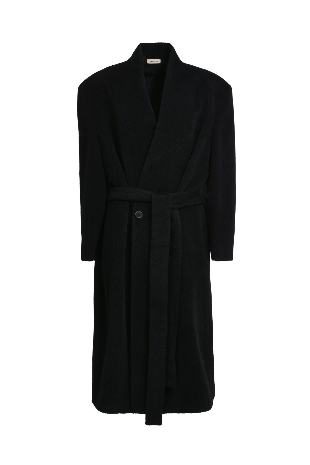 LAPELLESS COAT / BLK