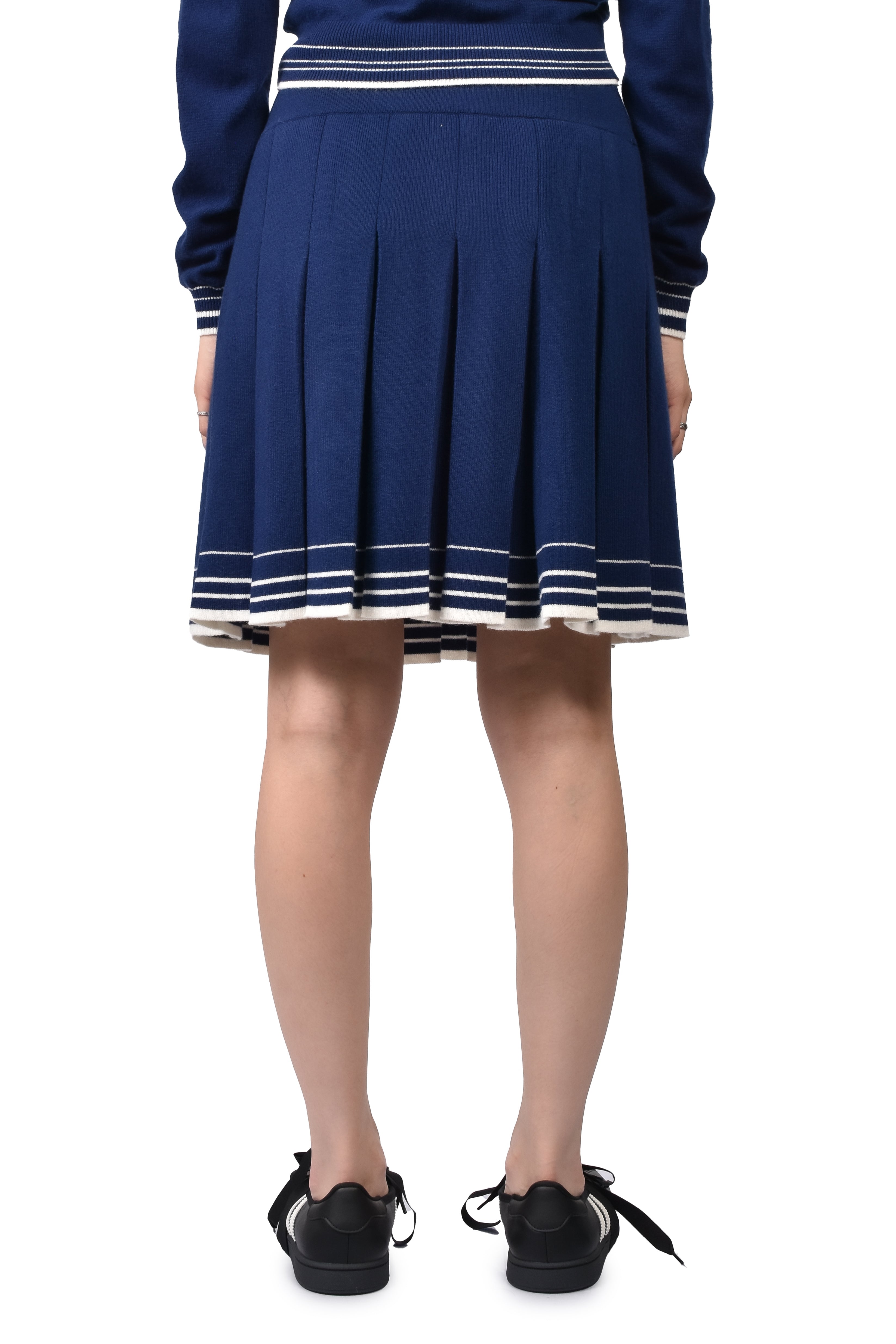 美品)shushu/tong ビスチェ　濃いネイビー 12 SHUSHU/TONG シュシュ トング FW26 PLEATED KNIT SKIRT / NVY - NUBIAN