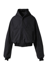 HOODED BANSHEE BOMBER / BLK