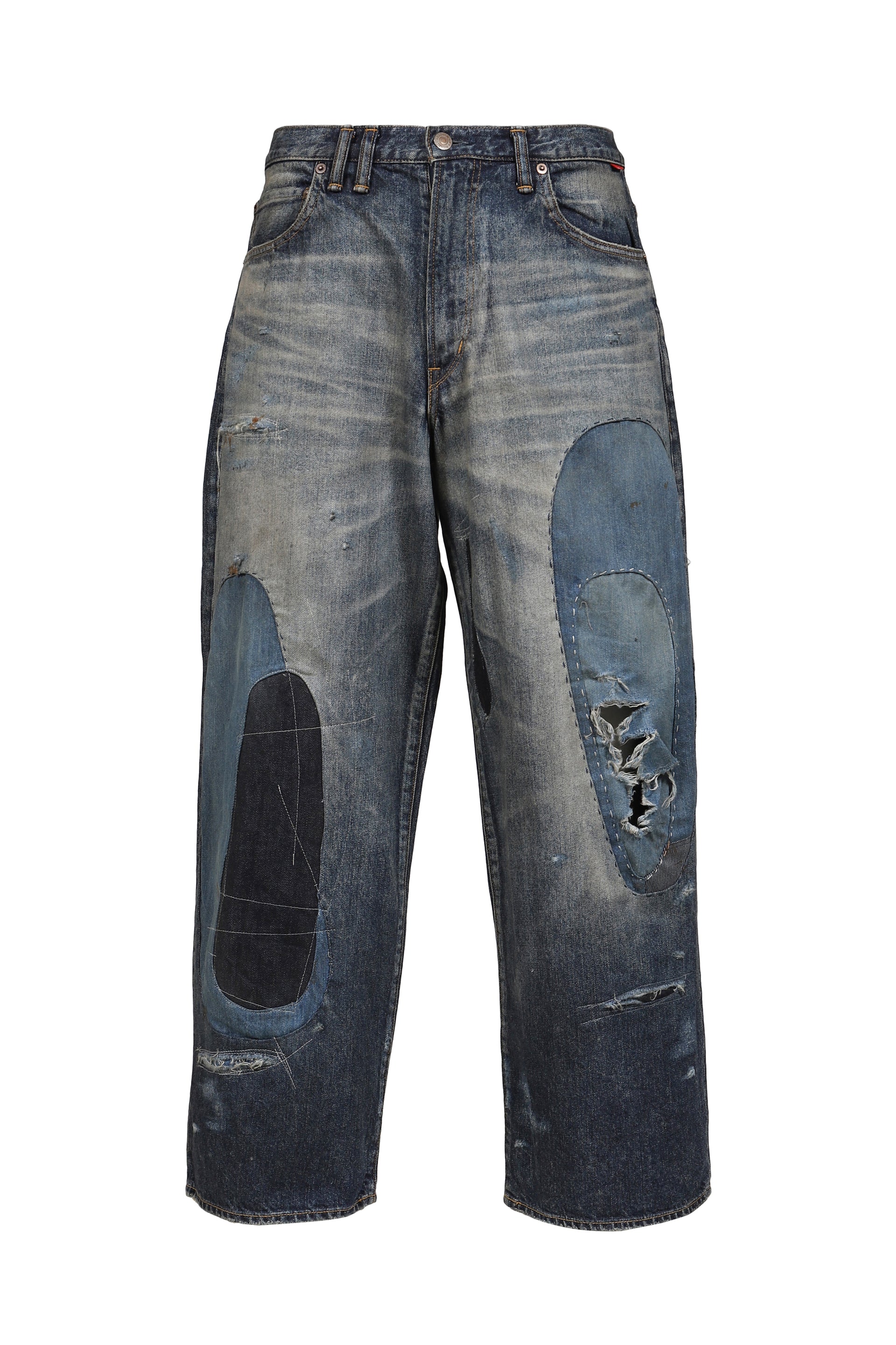 REMAKED WIDE 5P DENIM PANTS / INDIGO