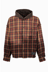 GRADATION DOCKING HOOD SHIRT / RED