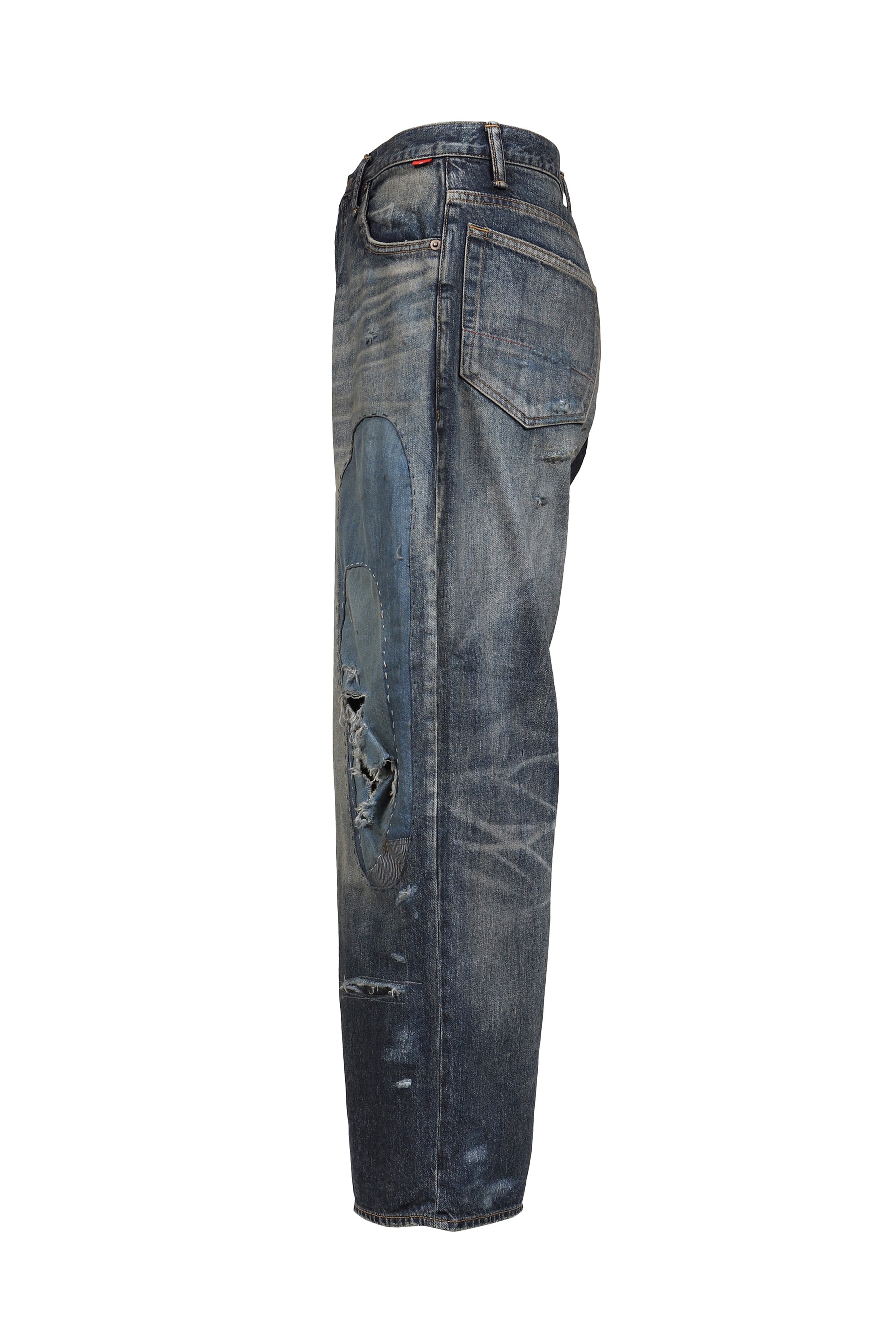 REMAKED WIDE 5P DENIM PANTS / INDIGO
