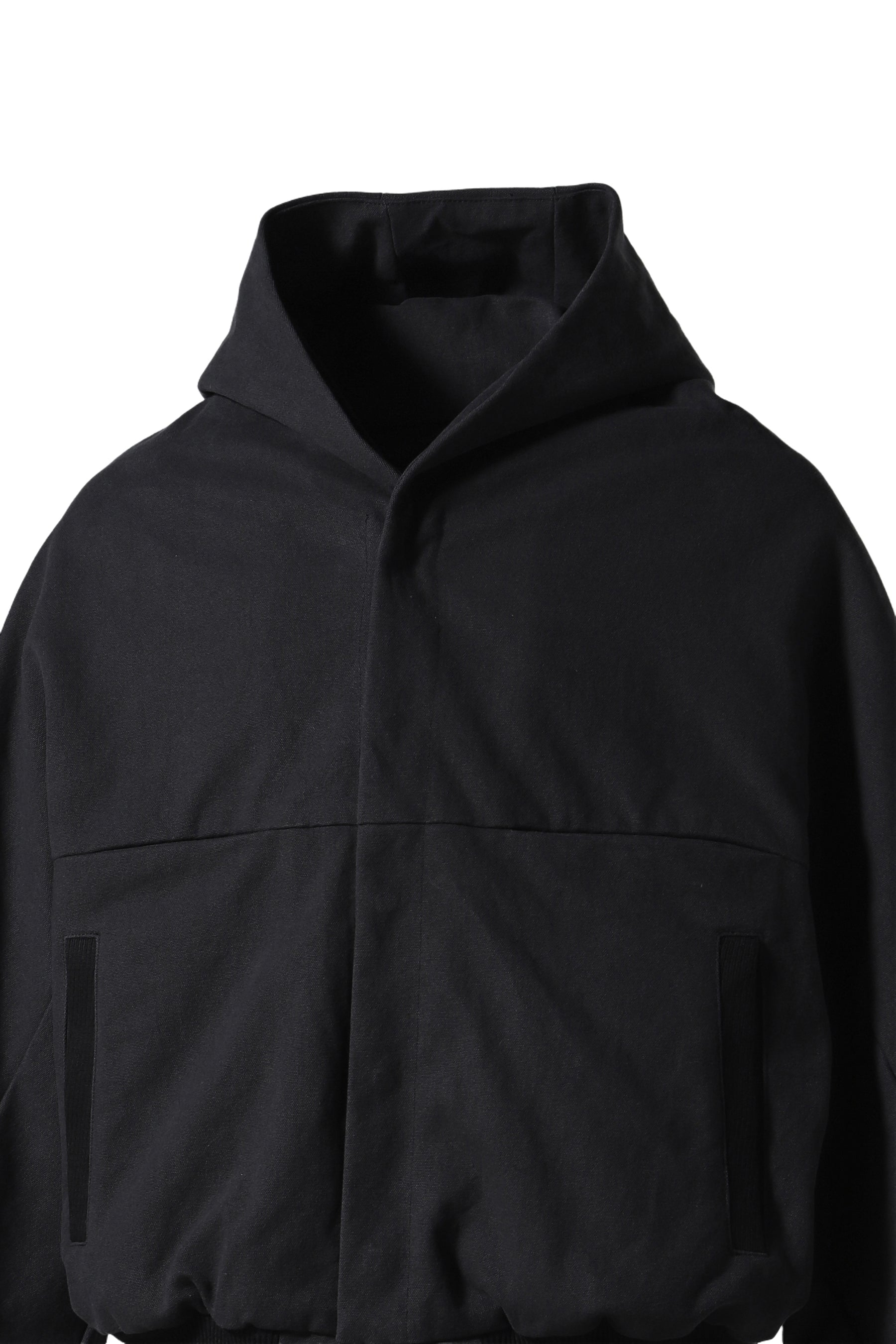 HOODED BANSHEE BOMBER / BLK