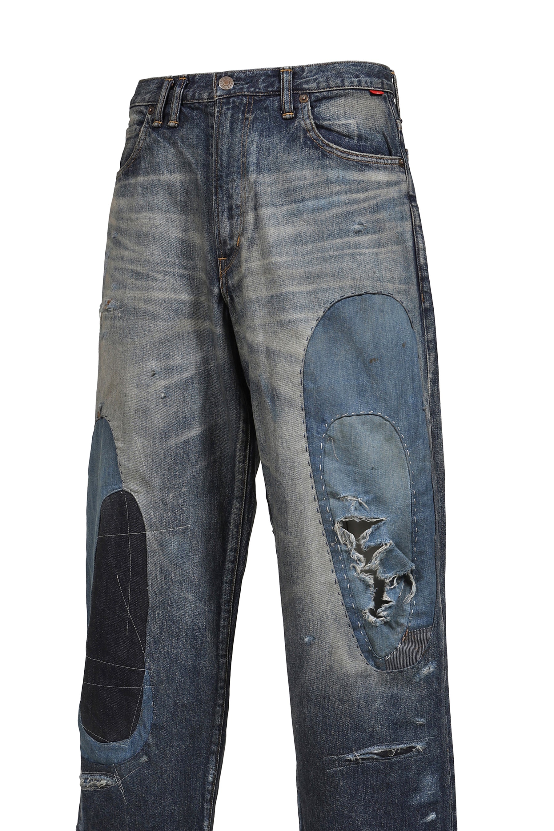 REMAKED WIDE 5P DENIM PANTS / INDIGO