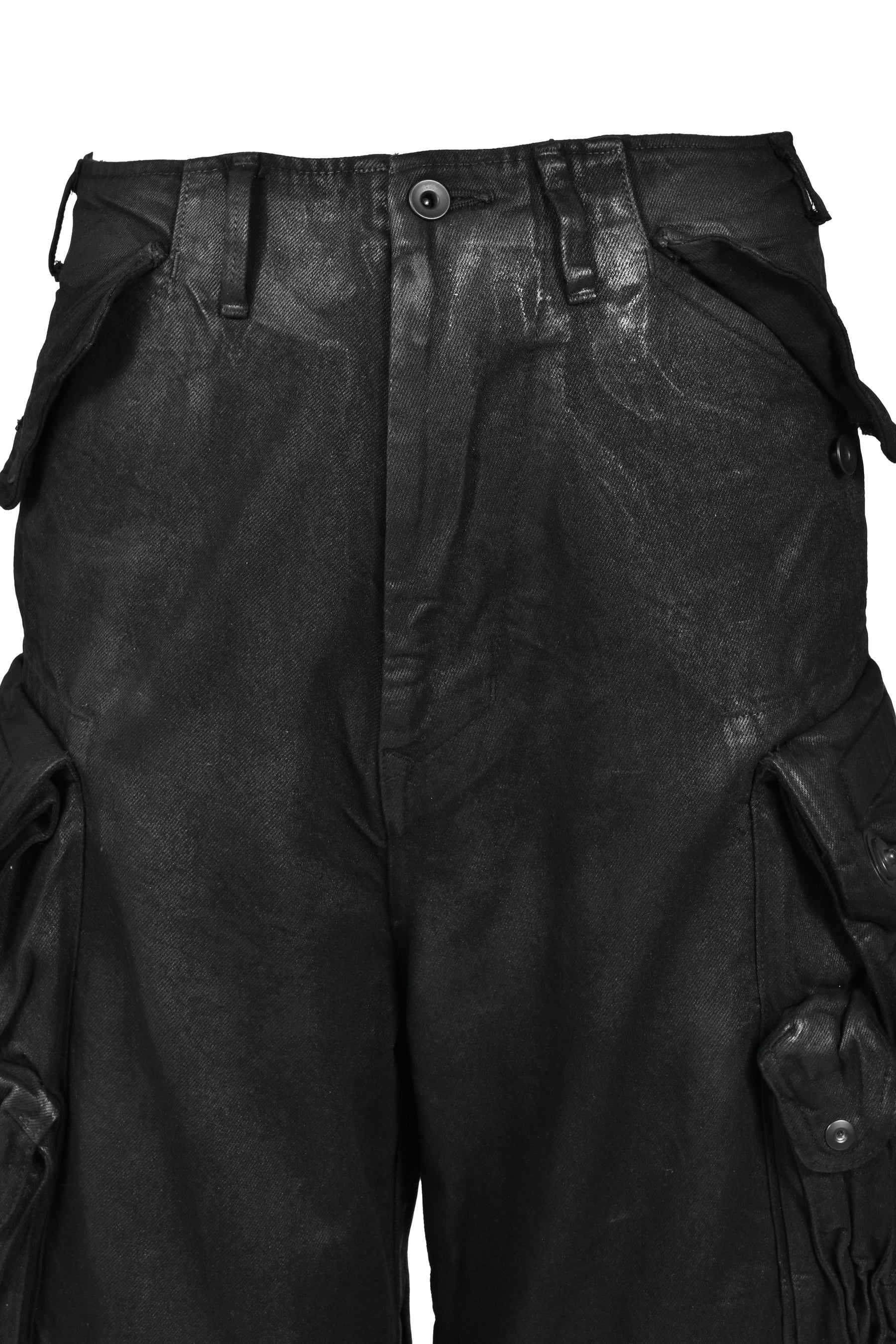 12oz DENIM GASMASK WIDE TROUSER (20TH EXCLUSIVE) / BLK