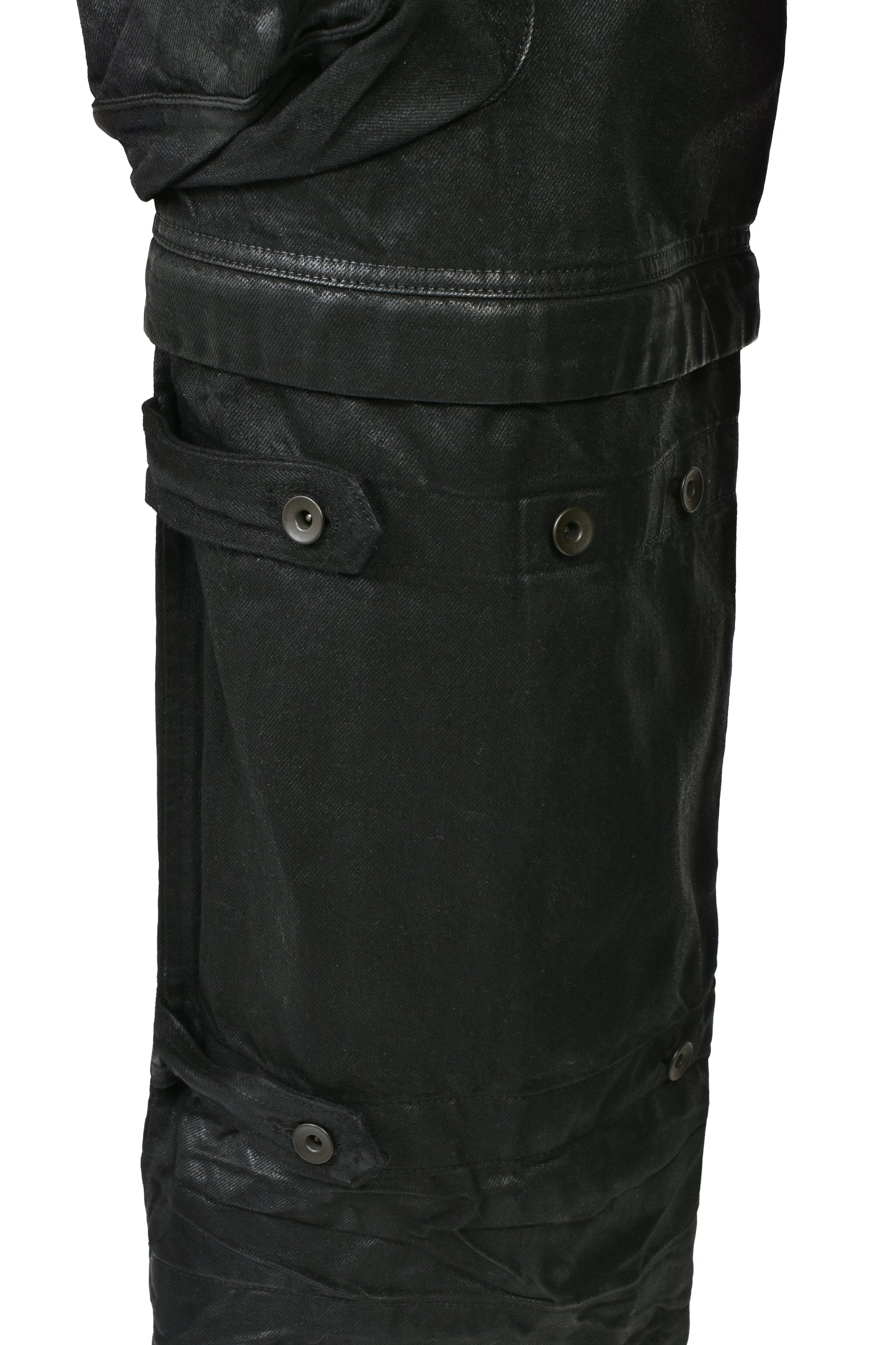 12oz DENIM GASMASK WIDE TROUSER (20TH EXCLUSIVE) / BLK