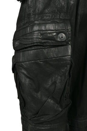 12oz DENIM GASMASK WIDE TROUSER (20TH EXCLUSIVE) / BLK