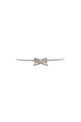 CRYSTAL RIBBON HAIRBAND / WHT