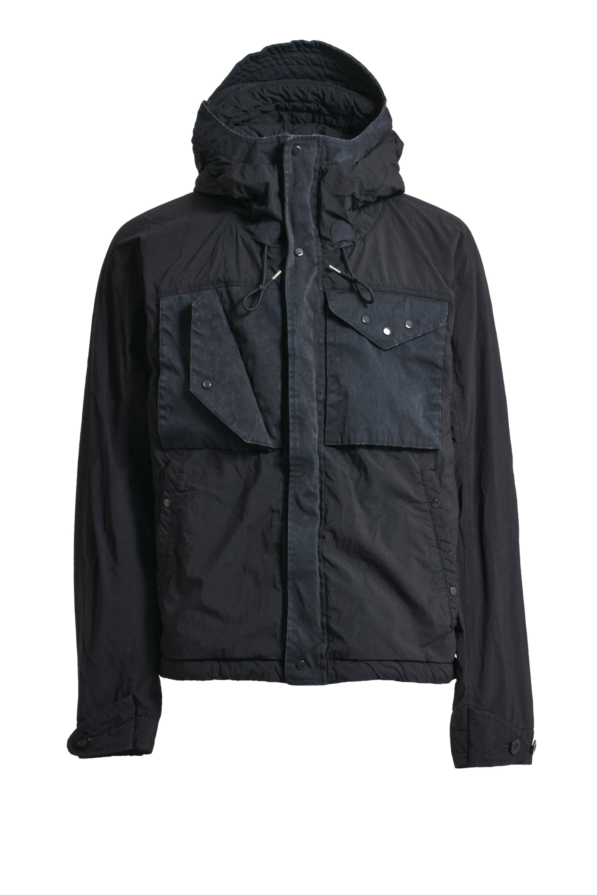 Ten c テン シー MID LAYER HOODED JACKET / BLK -NUBIAN