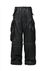12oz DENIM GASMASK WIDE TROUSER (20TH EXCLUSIVE) / BLK