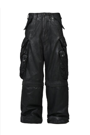 12oz DENIM GASMASK WIDE TROUSER (20TH EXCLUSIVE) / BLK