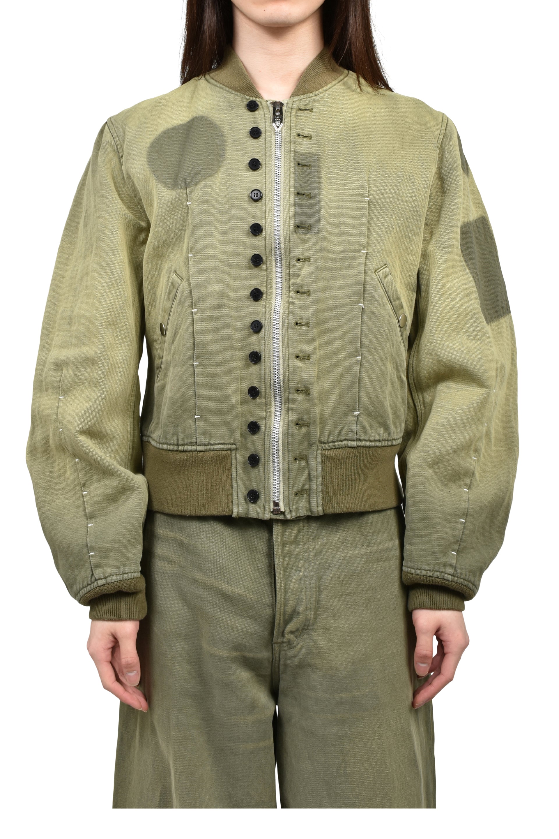 VICTORIAN BOMBER JACKET / SAGE GRN