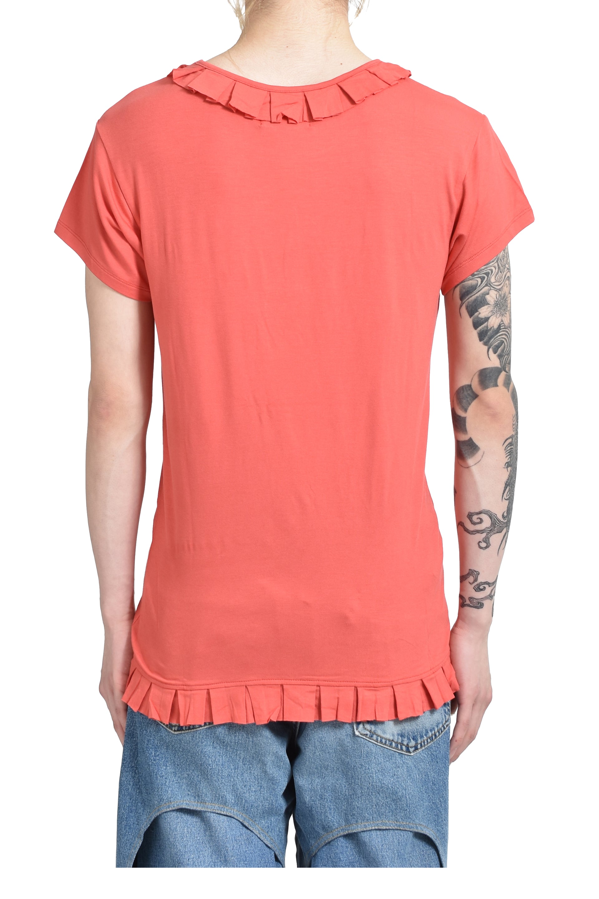 VAIN RUFFLE T-SHIRT / RED
