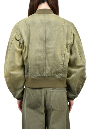 VICTORIAN BOMBER JACKET / SAGE GRN