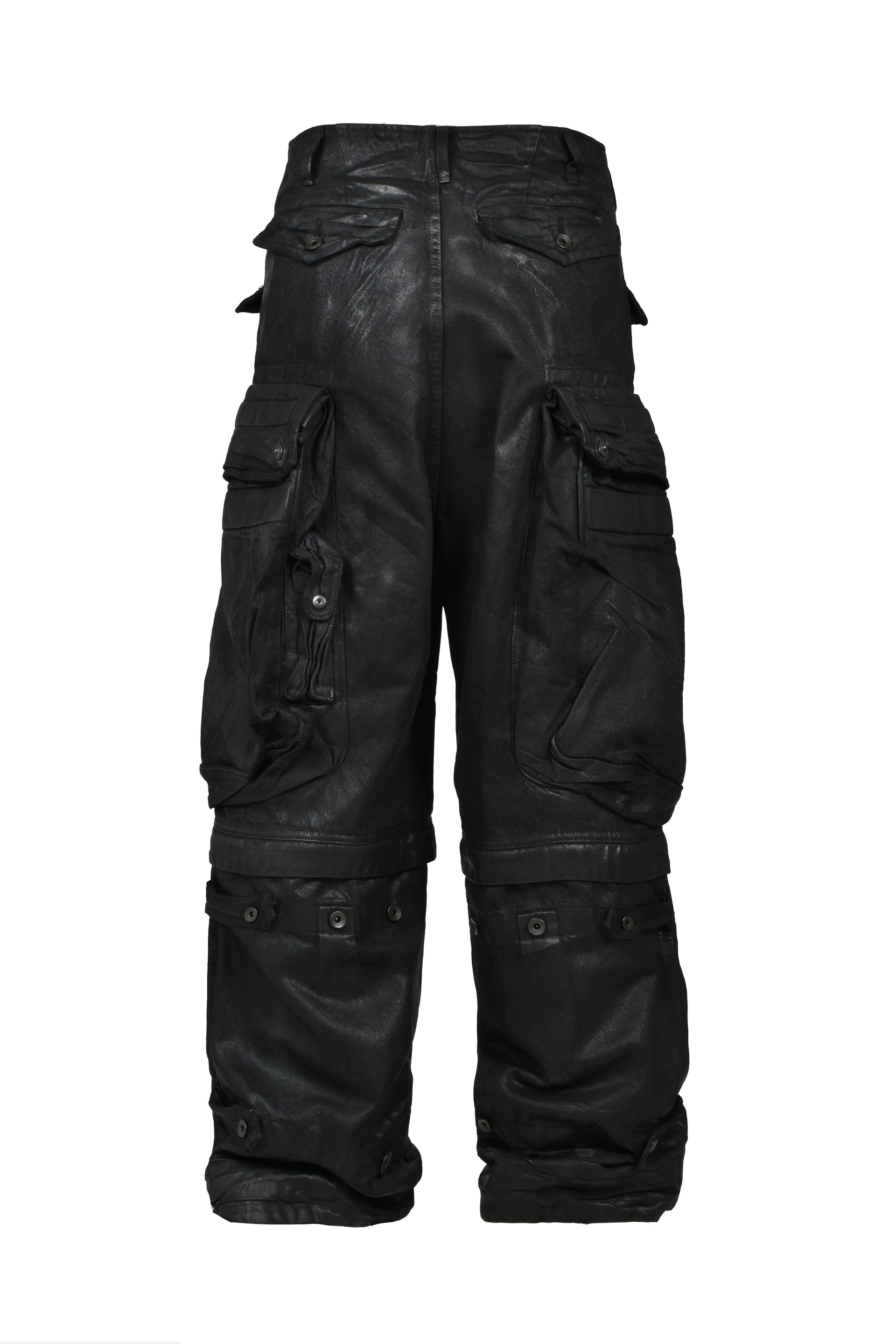 12oz DENIM GASMASK WIDE TROUSER (20TH EXCLUSIVE) / BLK