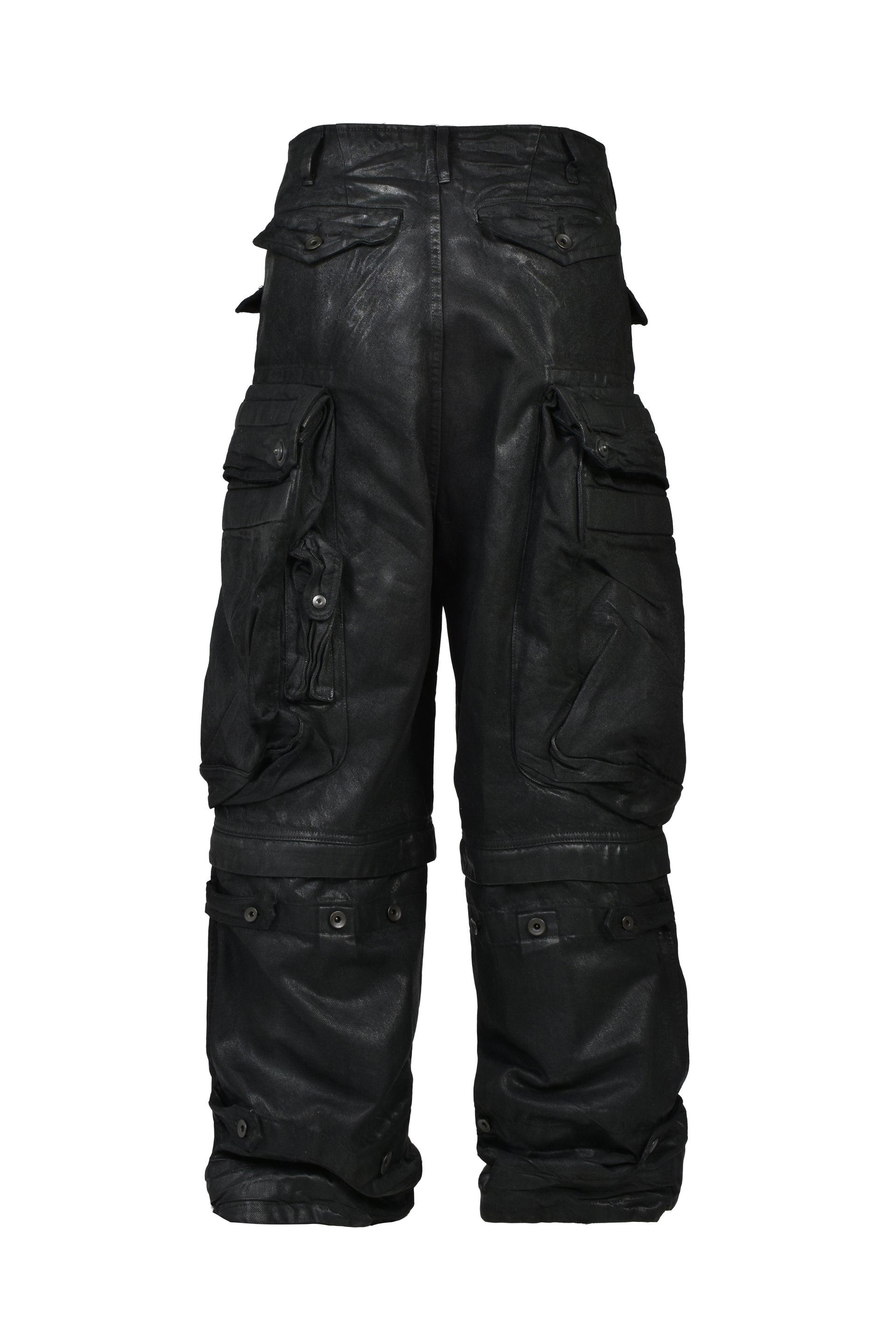 12oz DENIM GASMASK WIDE TROUSER (20TH EXCLUSIVE) / BLK